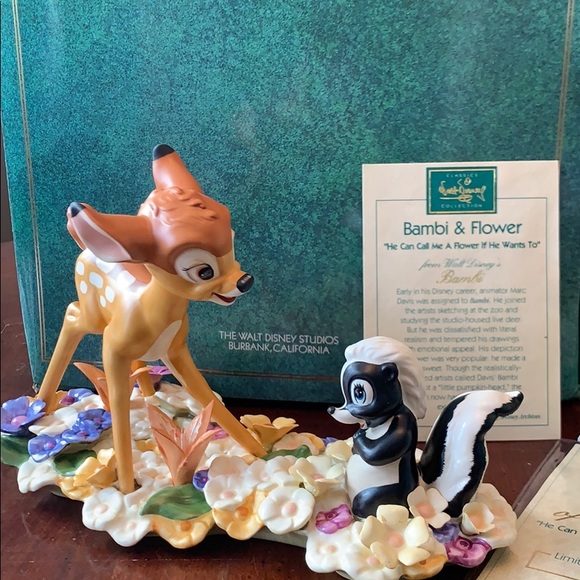 Walt Disney Classics Bambi and Flower Limited Ed - Picture 2 of 7
